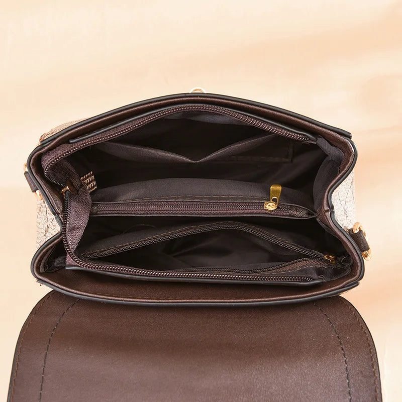Retro Small Square Bag Middle-Aged Shoulder Messenger Bag