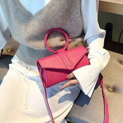 Women's Crossbody Bag Mini PU Shoulder Bag Solid Leather Clutch