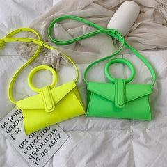 Women's Crossbody Bag Mini PU Shoulder Bag Solid Leather Clutch