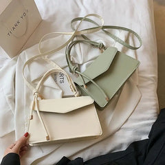 Small Beige Shoulder Bag Yellow Leather