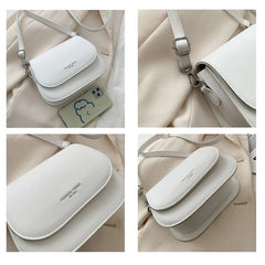 Women Mini Messenger Bags Saddle Shoulder Solid Pu Leather Handbags