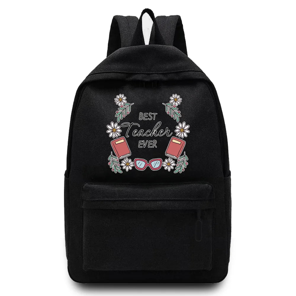 Canvas School Backpack for Women Men Outdoor Picnics
