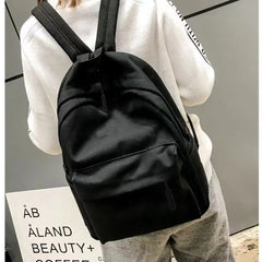 Canvas School Backpack for Women Men Outdoor Picnics