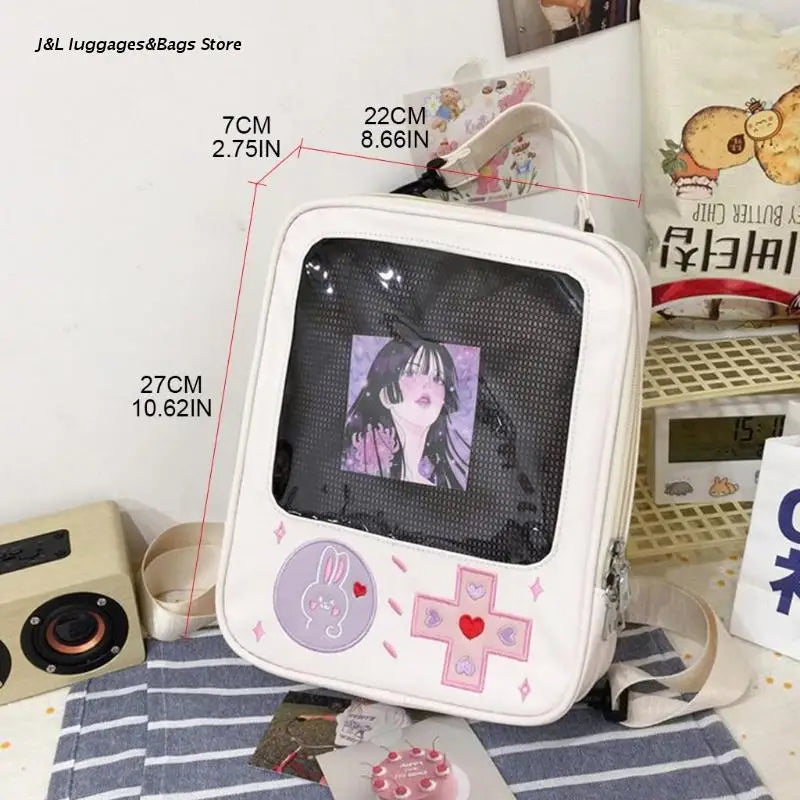 Women School Backpack Game Console Convertible Ladies Cartoon Casual Daypack