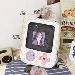 Women School Backpack Game Console Convertible