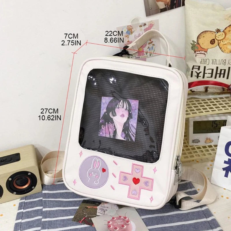 Women School Backpack Game Console Convertible