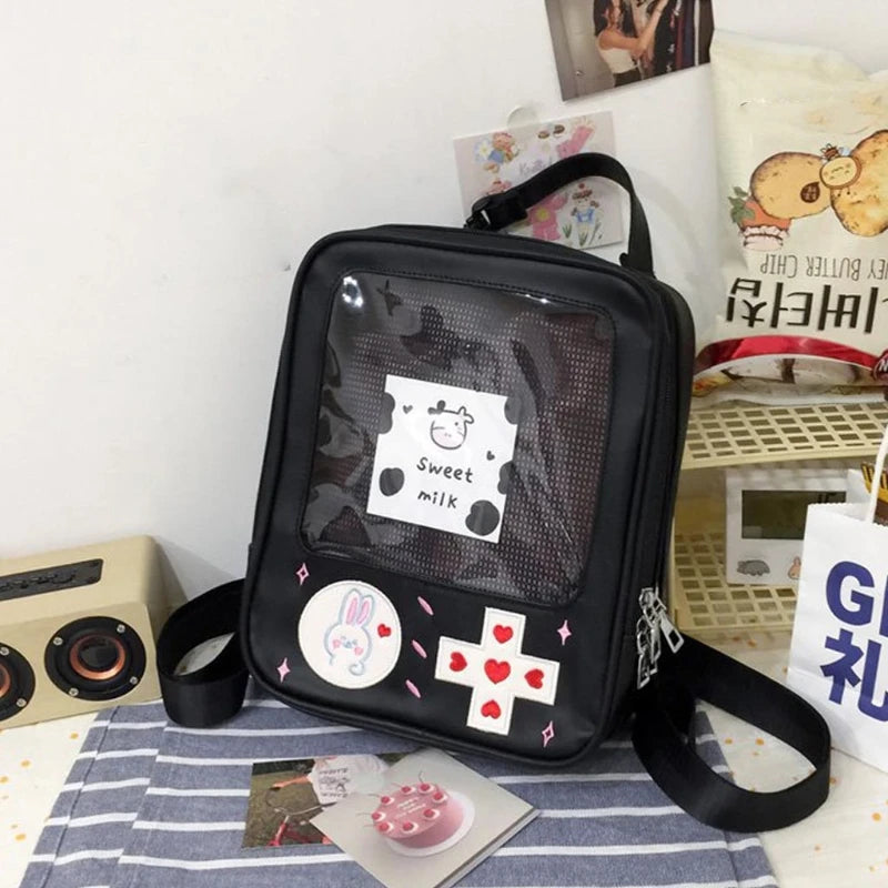 Convertible Women School Backpack Game Console Ladies Daypack