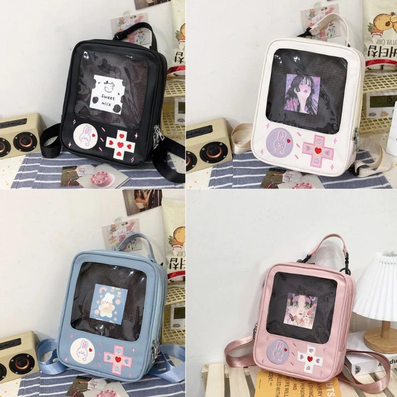 Convertible Women School Backpack Game Console Ladies Daypack