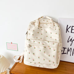 Women School Bag Flower Denim Cloth Small Fresh Handbags