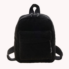 Women Corduroy Backpack Autumn Winter Small Rucksack