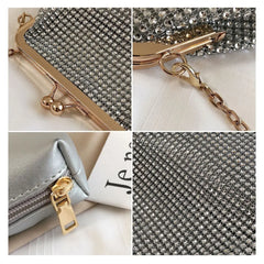 Sequin Evening Clutch Crossbody Party Shoulder Bags Handbag Shell Shape