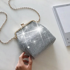 Sequin Evening Clutch Crossbody Party Shoulder Bags Handbag Shell Shape
