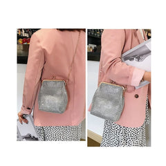 Sequin Evening Clutch Crossbody Party Shoulder Bags Handbag Shell Shape