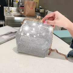 Sequin Evening Clutch Crossbody Party Shoulder Bags Handbag Shell Shape