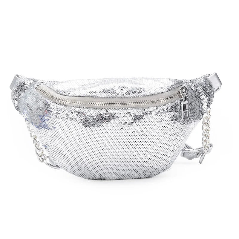 Sparkly Sequin Fanny Pack Waist Bag Glitter Bum Belt Bags