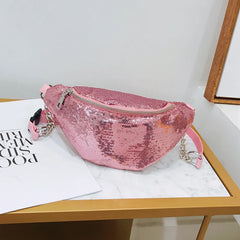 Women Sequin Fanny Pack Waist Bag Glitter Bum Belts Bags Waist Packs