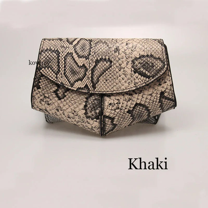 Women Serpentine Fanny Pack Ladies Waist Belt Bag Disco