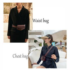 Women Serpentine Fanny Pack Ladies Waist Belt Bag Disco