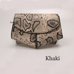 Women Serpentine Fanny Pack Ladies Waist Belt Bag Disco