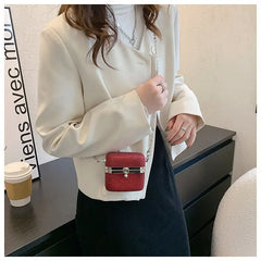 Sequined Bucket Bag Evening Bridal Chains Mini Lipstick Clutch