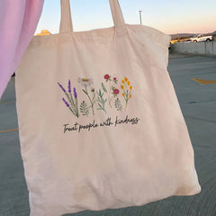 Women Canvas Shopper Bag Tote Shoulder Lady Bag