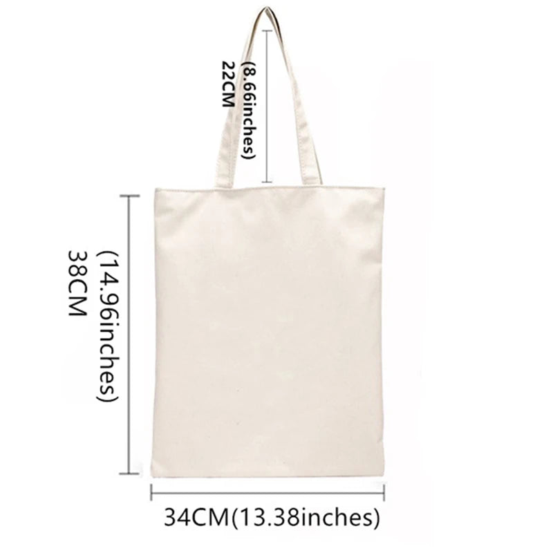 Women Shopper Frog Canvas Bag Tote Shoulder Handbag
