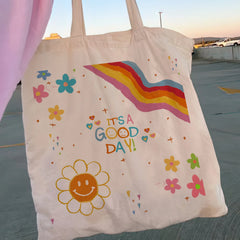 Women Shopper Mushroom Canvas Bag Tote Shoulder Lady Handbag