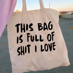 Women Shopper Mushroom Canvas Bag Tote Shoulder Lady Handbag