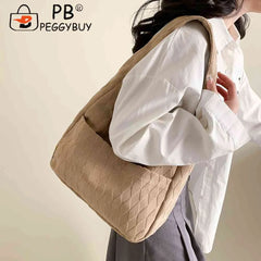 Women Casual Top-handle Bag Soft Cloth Large Capacity Travel