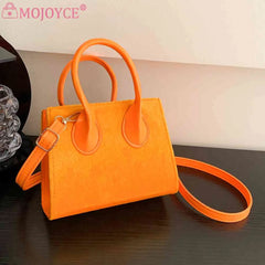Women Zipper Satchel Bags Solid Flocking PU Leather for Daily Travel