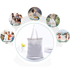 Musical Instrument Canvas Tote Bag Eco Reusable Harajuku Book Bag