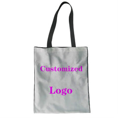 Women Duck Print Canvas Tote Shoulder Bag Travel Storage Pouch