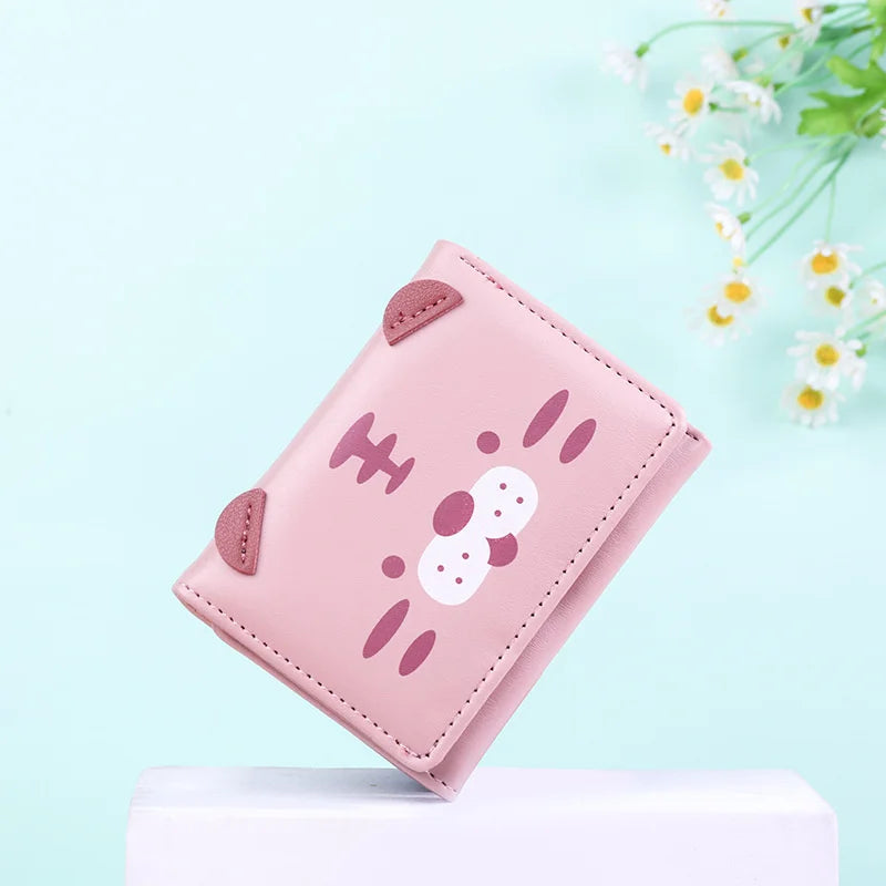 Women Tiger and Pig Small Wallet Three-fold Coin Purse