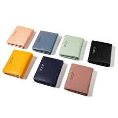 Women Short Wallet Pu Leather Female Mini Purses Ultra Thin Card Holder Wallet