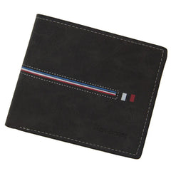 Vintage Print Short Wallets Stripe Bifold Mini Handbag Clutch Bag