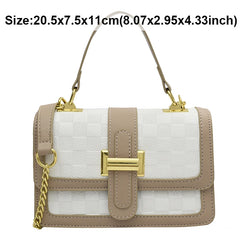 Women Shoulder Bag Handbags INS Bag Patchwork White/Black/Khaki Crossbody Bags