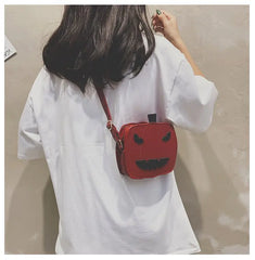 Women Shoulder Bag Leather Creativity Easter Pumpkin Lamp Handbags