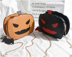 Women Shoulder Bag Leather Creativity Easter Pumpkin Lamp Handbags