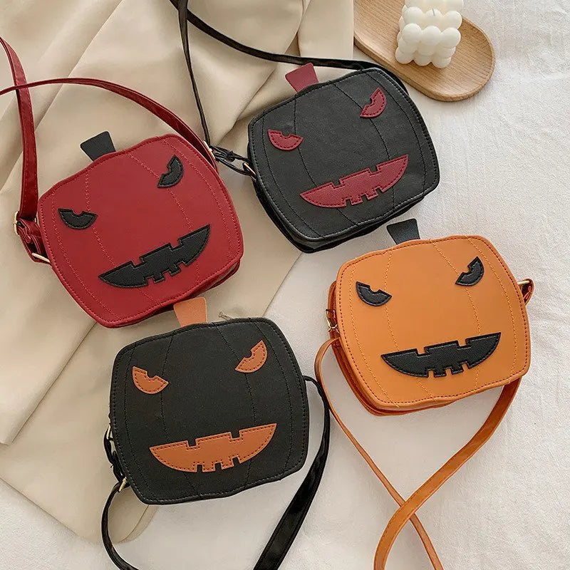 Women Shoulder Bag Leather Creativity Easter Pumpkin Lamp Handbags