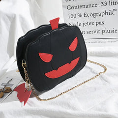 Women Shoulder Bag Leather Creativity Easter Pumpkin Lamp Handbags