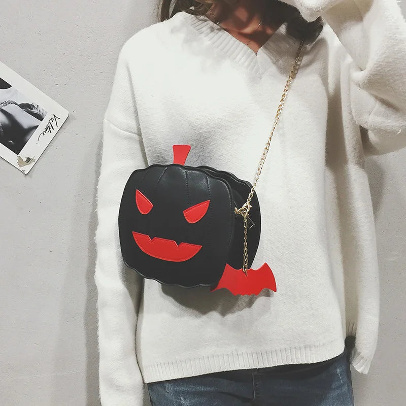 Easter Pumpkin Lamp Shoulder Bag Leather Handbags