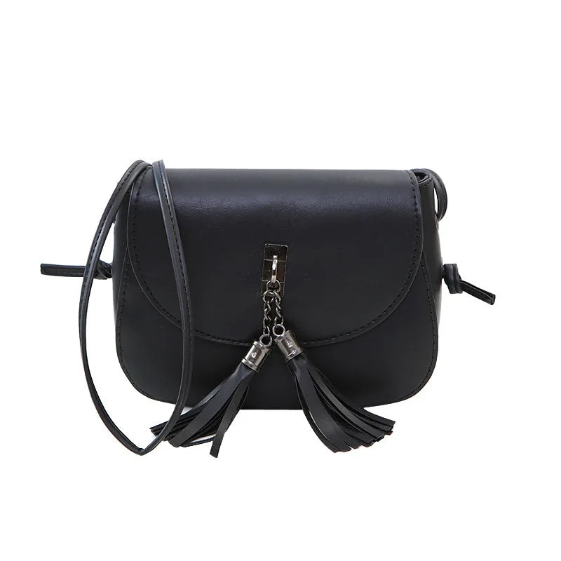 Women Shoulder Bag Leather Handbags Tassel Chain Messenger Bag