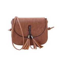 Women Shoulder Bag Leather Handbags Tassel Chain Messenger Bag