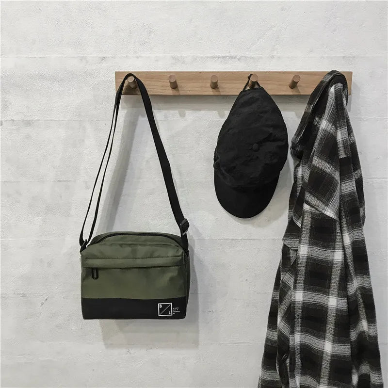 Nylon Handbag for Women Solid Letter Print Crossbody Bag