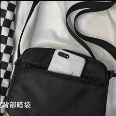 Nylon Handbag for Women Solid Letter Print Crossbody Bag