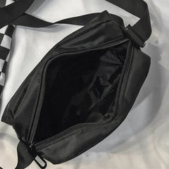 Nylon Handbag for Women Solid Letter Print Crossbody Bag
