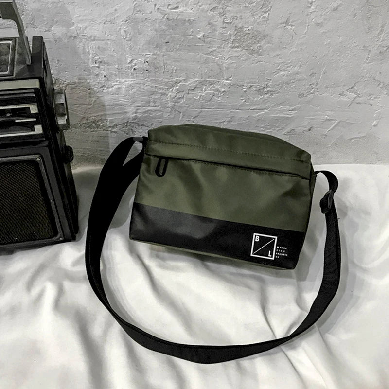 Nylon Handbag for Women Solid Letter Print Crossbody Bag