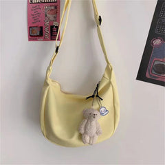 Women Shoulder Bag Solid Harajuku All-match Multifunction Large Capacity
