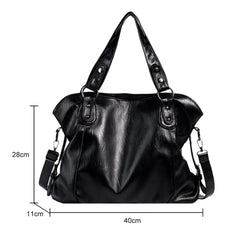 Women Shoulder Bag Big Size PU Leather Shoulder Crossbody Bag Casual Retro