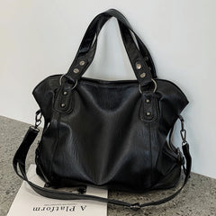 Women Shoulder Bag Big Size PU Leather Shoulder Crossbody Bag Casual Retro